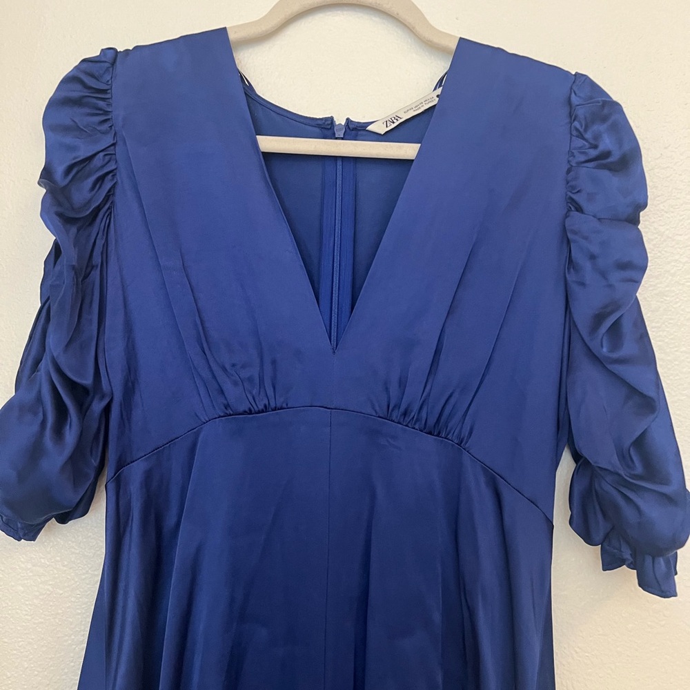 Zara Royal Blue Silk-like Romper!!